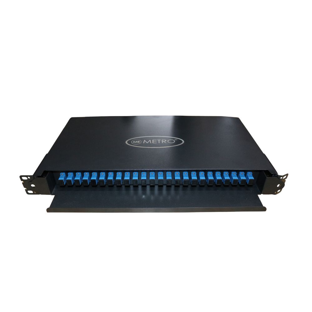 Metro Fiber Patch Panel Unit LIU Fully Loaded Rack Mounted SC/PC (24F) view 2